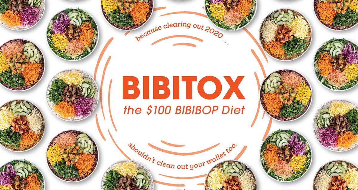 BIBITOX the $100 BIBIBOP Diet. Because clearing out 20202... shouldn't clean out your wallet too.