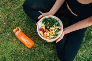 Person holding Bibibop bowl