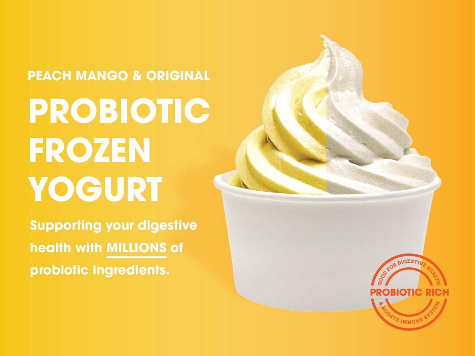 Enjoy Peach Mango Yogurt for 1 BIBIBOP Asian Grill