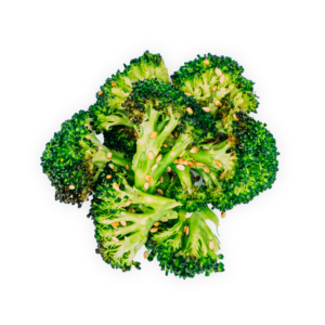 Fresh broccoli florets, a source of vitamin C, vitamin K and fiber