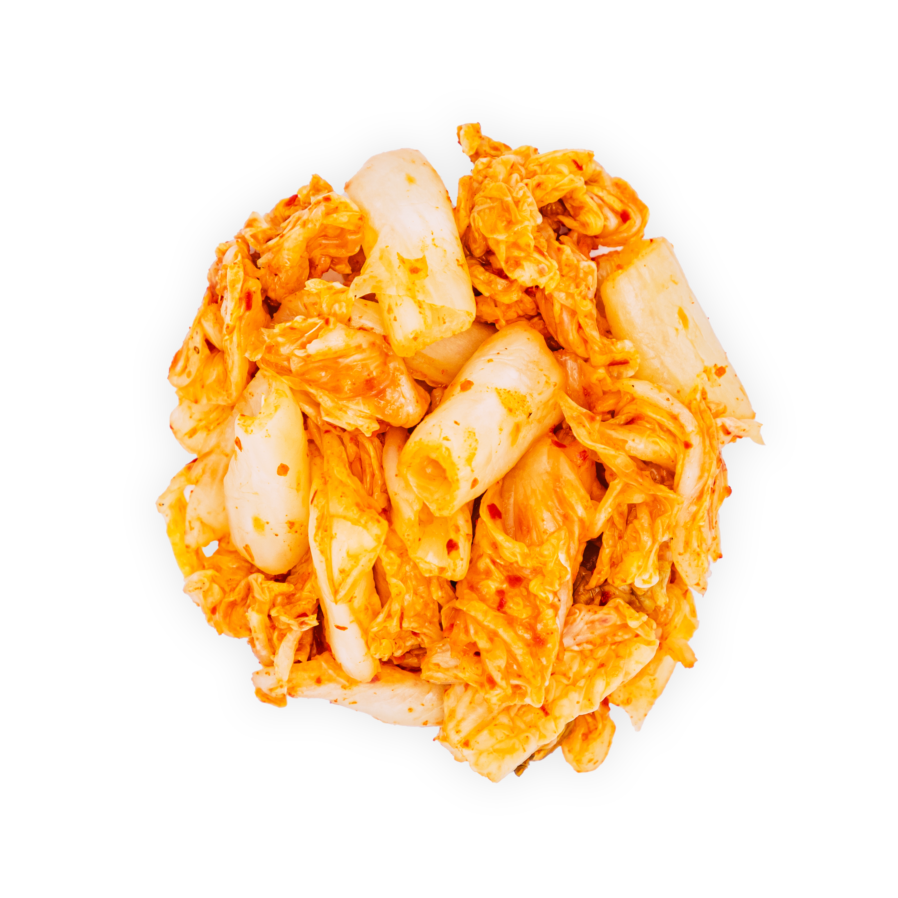 A side portion of BIBIBOP kimchi, fermented napa cabbage with Korean chili