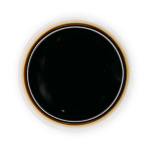 A cup of BIBIBOP Teriyaki sauce