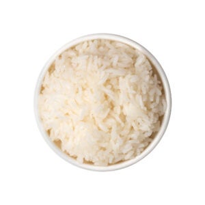 A portion of White Rice, the base of a bibimbap bowl