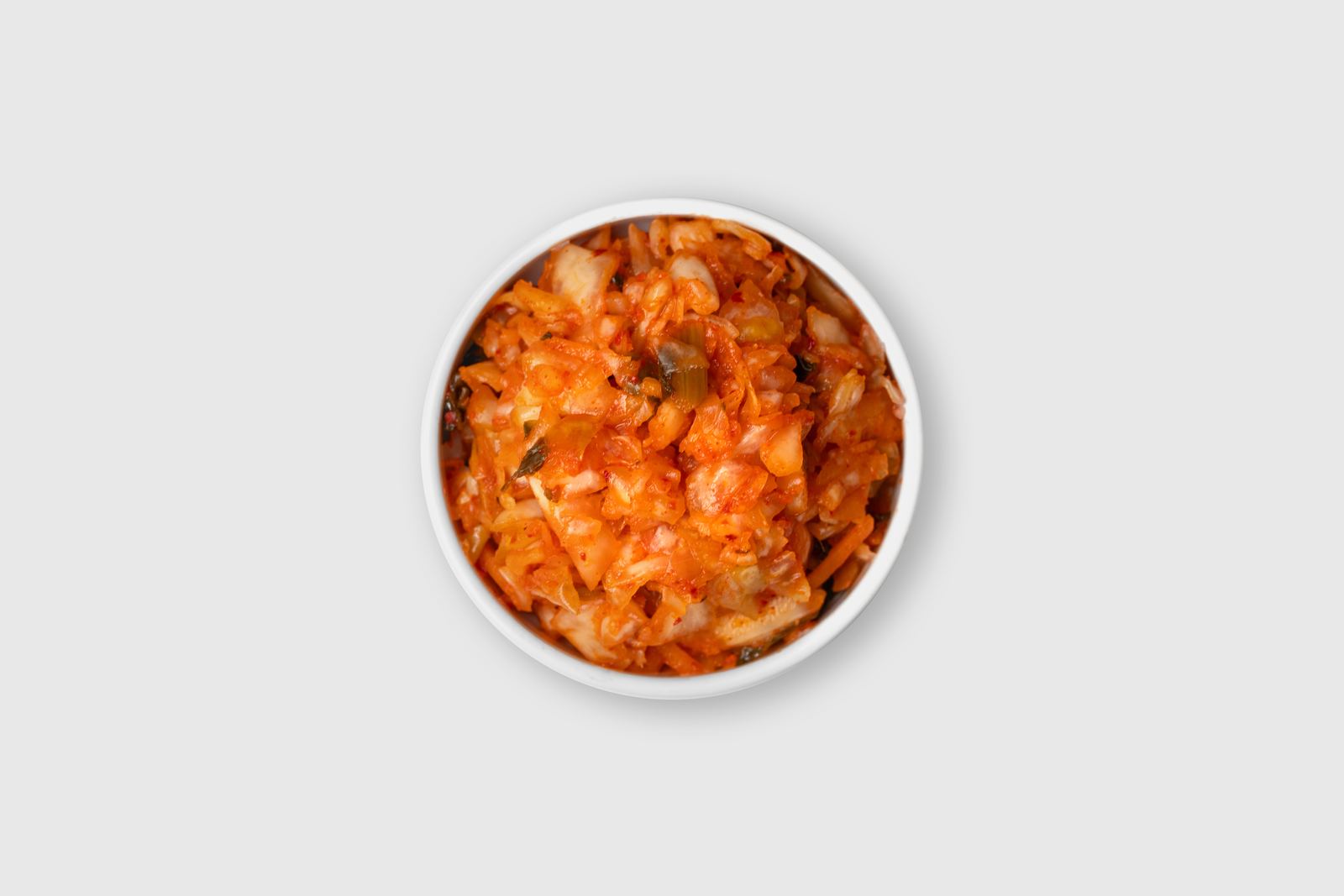 Kimchi served the traditional Korean way, as a small side dish alongside the meal